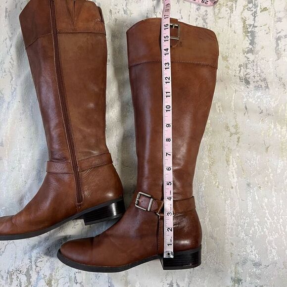 INC International Concepts British tan Leather Riding Boots - Picture 12 of 13